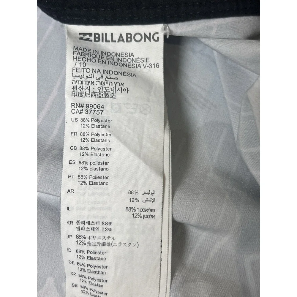 Vintage Y2K Billabong Airlite Sundays Men Board Shorts 34 Black Surf Swim Grunge